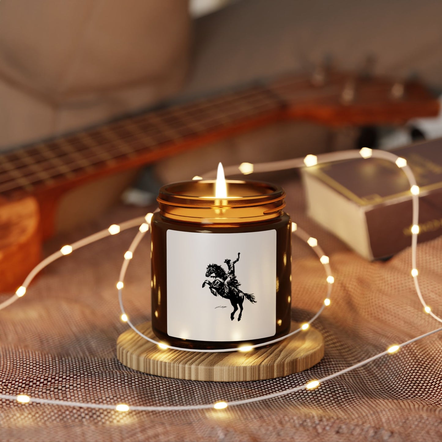 Scented Soy Candle (Multi-Size, Amber Jar)