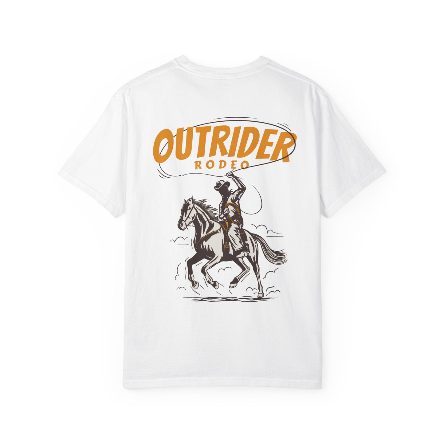 Unisex Garment-Dyed T-Shirt - Sunset Ridge Outrider Rodeo Graphic Tee