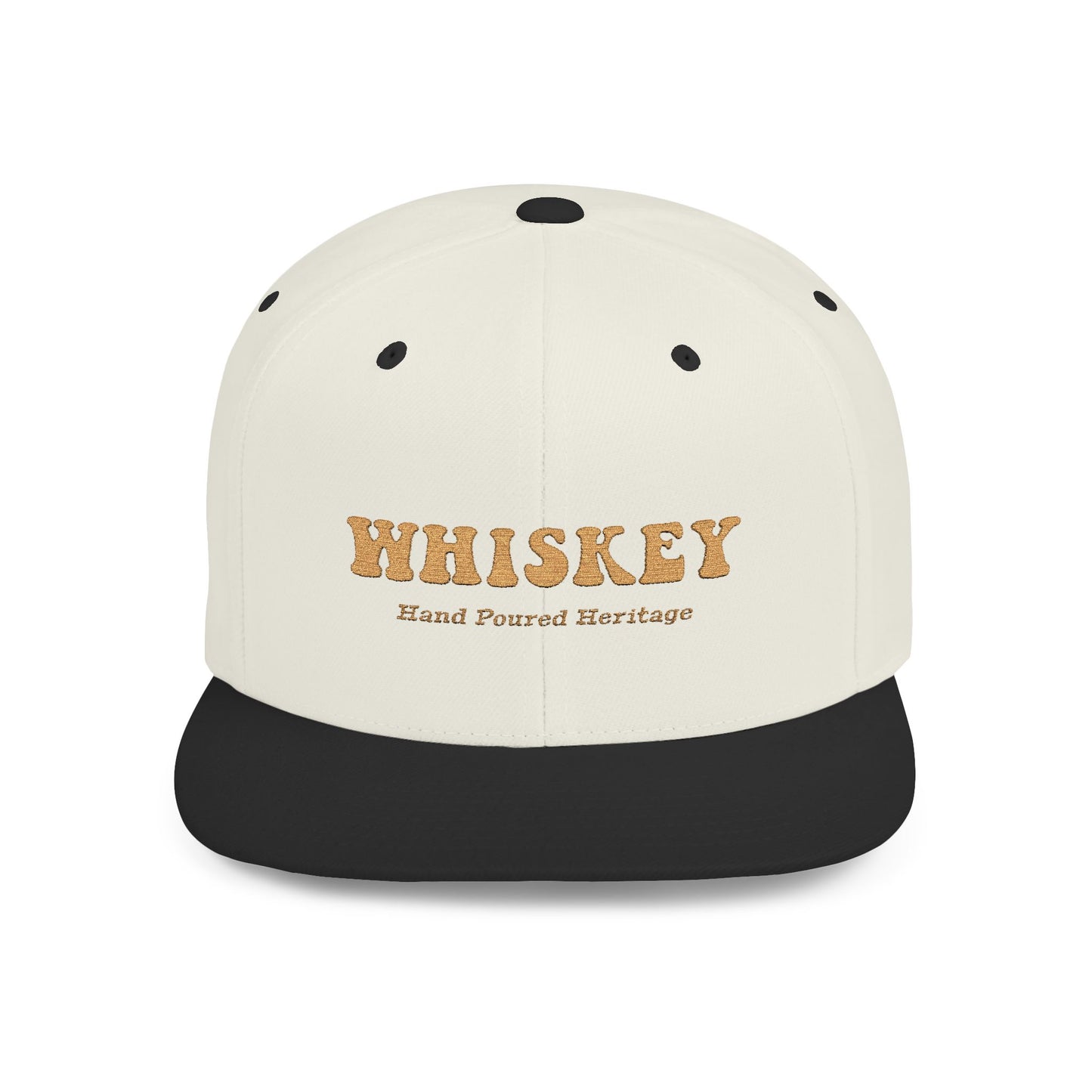 Whiskey Hand Poured Heritage Flat Bill Snapback Hat