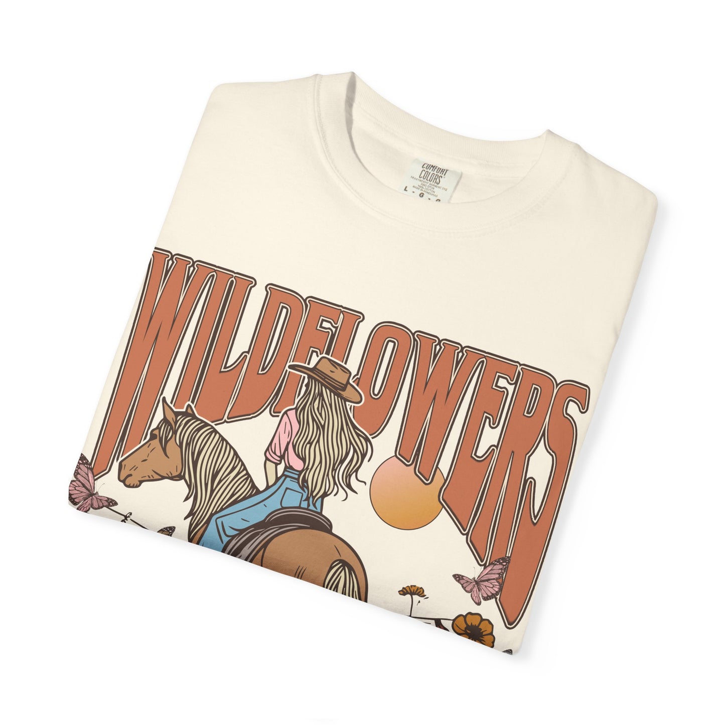 Wildflower Vintage Unisex T-Shirt - Horse & Nature Graphic Tee