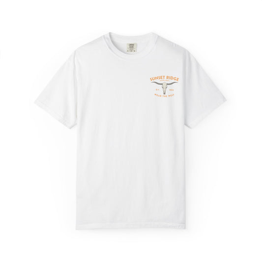 Unisex Garment-Dyed T-Shirt - Sunset Ridge Outrider Rodeo Graphic Tee