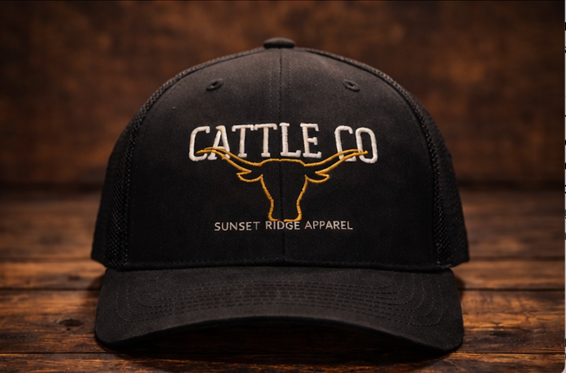 Cattle Co. Longhorn Trucker Cap — Western Snapback Hat
