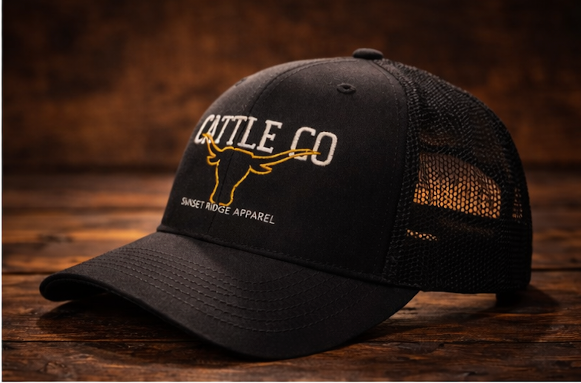 Cattle Co. Longhorn Trucker Cap — Western Snapback Hat