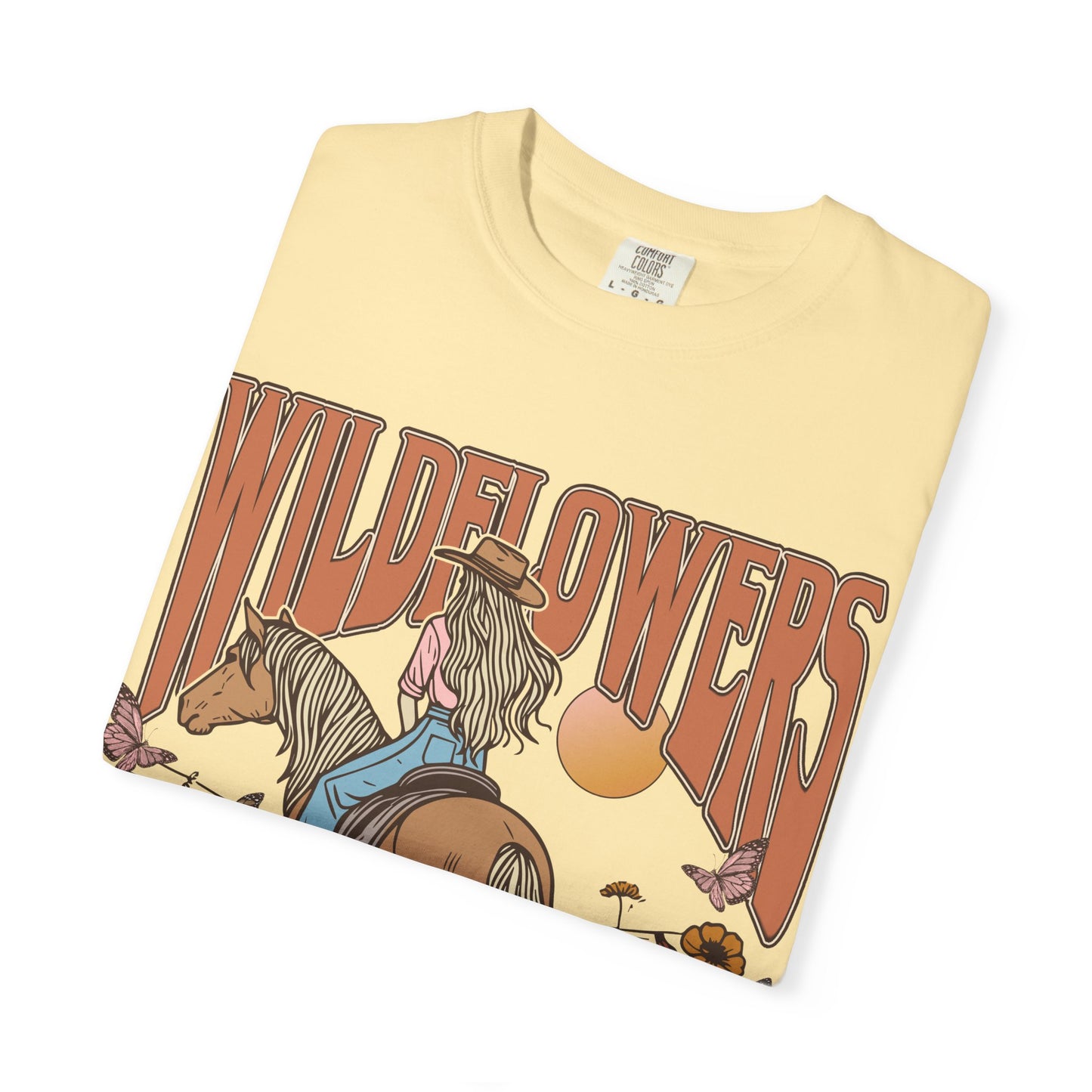 Wildflower Vintage Unisex T-Shirt - Horse & Nature Graphic Tee