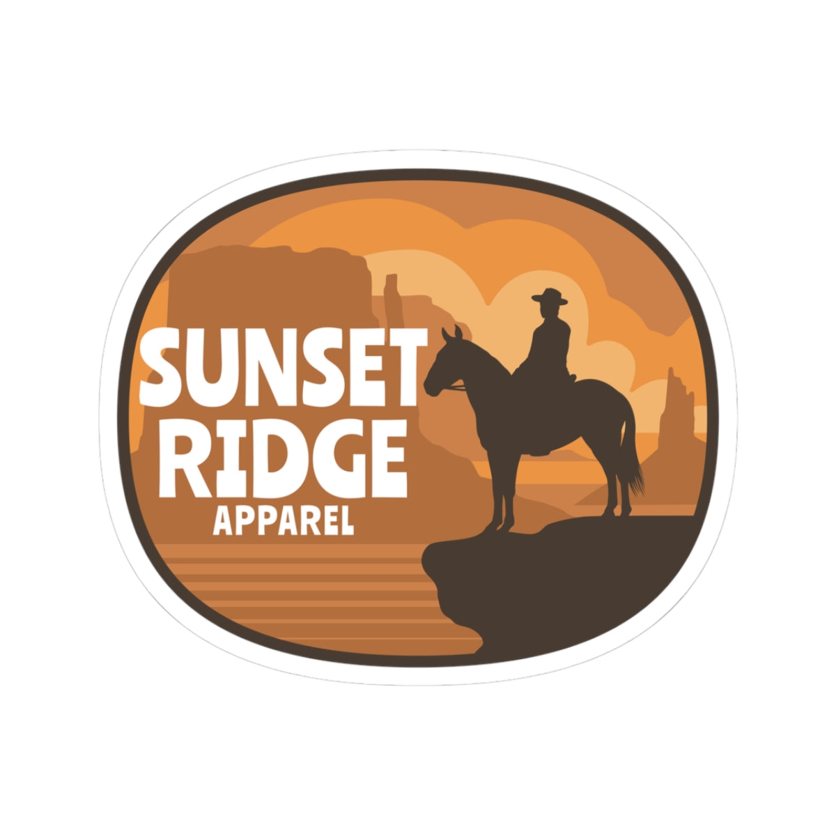 Sunset Ridge Adventure Kiss-Cut Stickers – Perfect for Outdoor Lovers