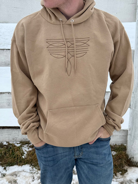 Boot Stitch Embroidered Hoodie