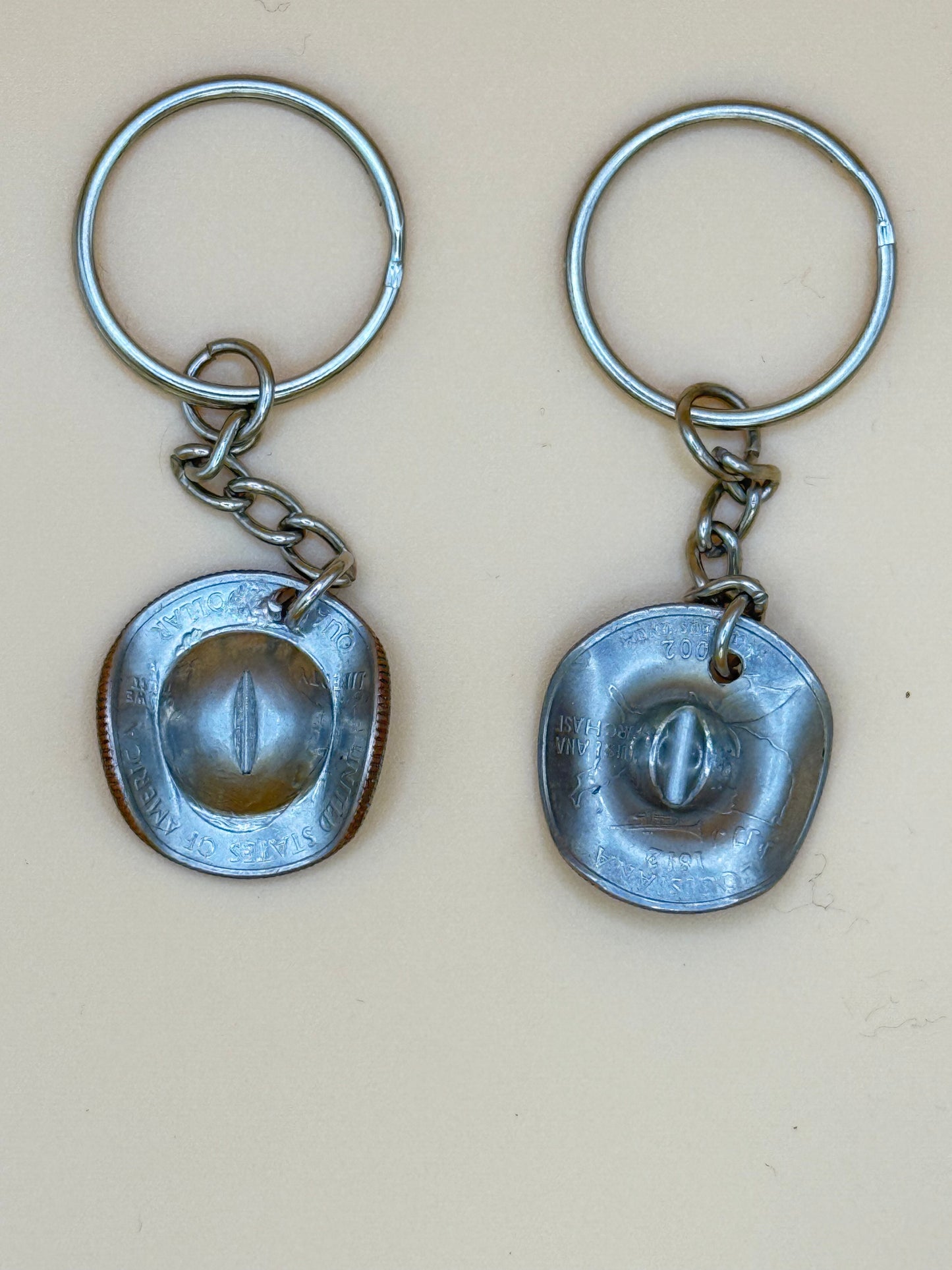 Western Cowboy Quarter Key Chains