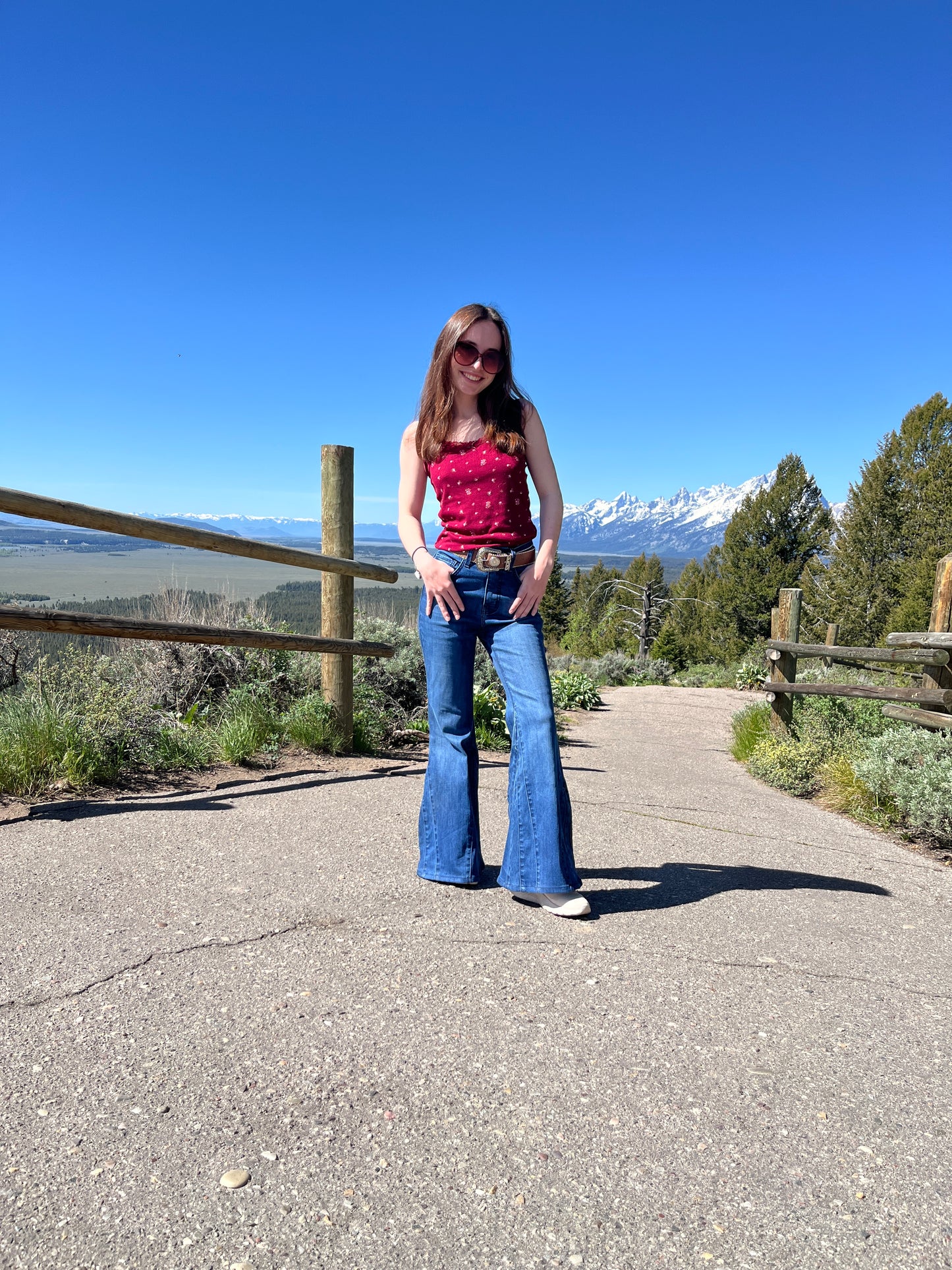 Low Rise Western Flare Jeans
